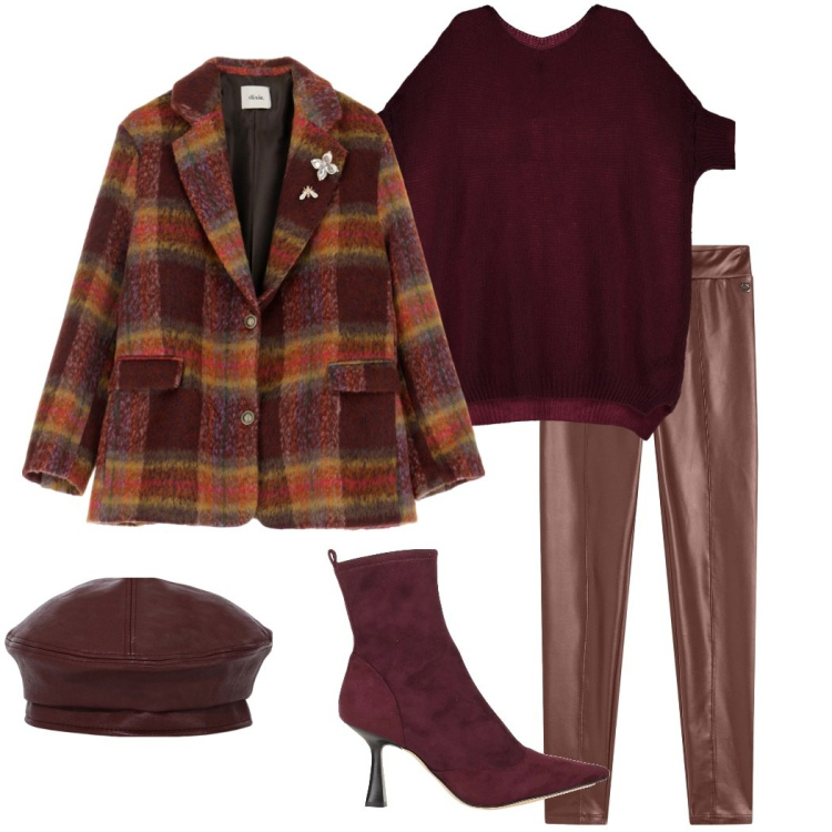 Outfit donna - Stile athleisure. Stile Casual chic per Tutti i giorni. Abbinamento con stivaletti, pullovers, treggings, blazer, cappelli e berretti.