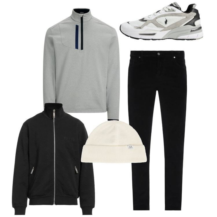 Outfit uomo - Pile e bomber. Stile Casual per Tutti i giorni. Abbinamento con felpe, cappelli, pantaloni, pullovers, sneakers.