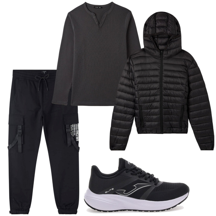 Outfit uomo - Pantaloni cargo. Stile Urban per Tutti i giorni. Abbinamento con t-shirt, pantaloni cargo, giacche, sneakers.