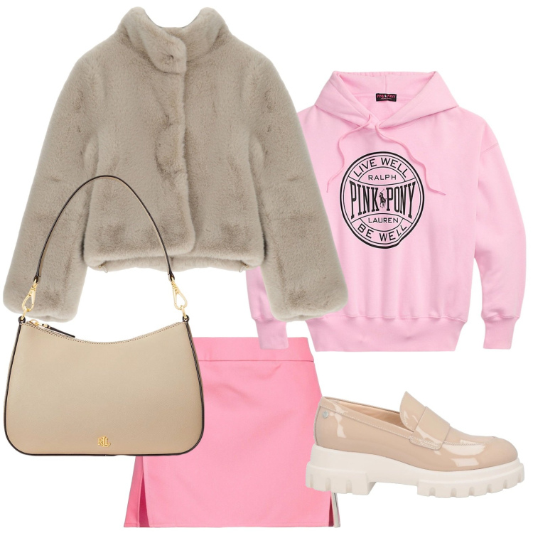 Outfit donna - rose that\'s right. Stile Basic per Scuola/Università. Abbinamento con mocassini, minigonne, borse a spalla, felpe con cappuccio, blazer.