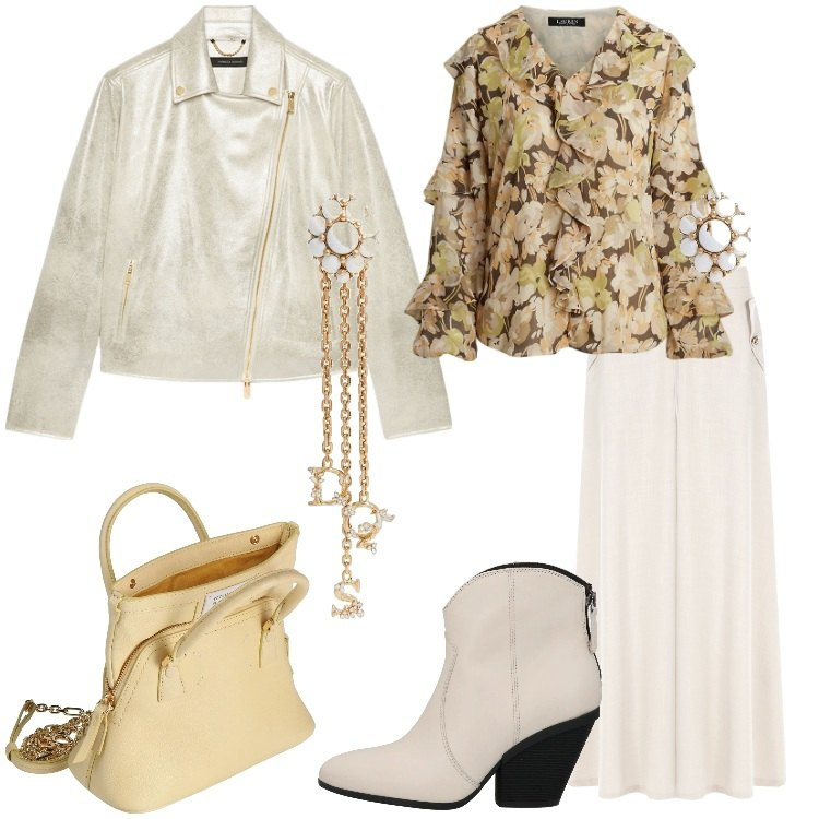 Outfit donna - Stile Boho Biker - Focus Donna Curvy. Stile Boho per Serata fuori. Abbinamento con stivaletti texani, orecchini, borse a mano, gonne, camicie, blazer.