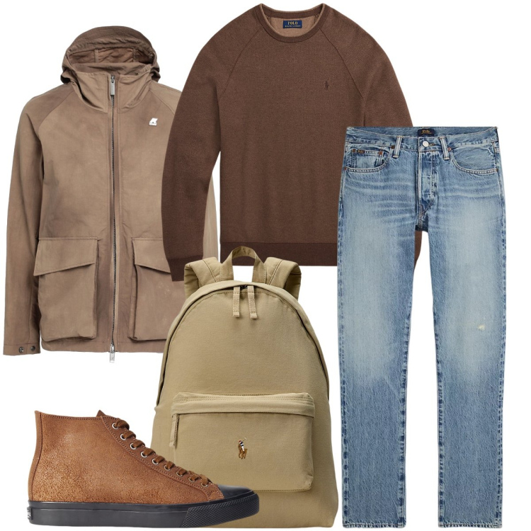 Outfit uomo - Scarpe comode e versatili. Stile Casual per Tutti i giorni. Abbinamento con giacche, sneakers, maglieria, jeans, borse sportive.