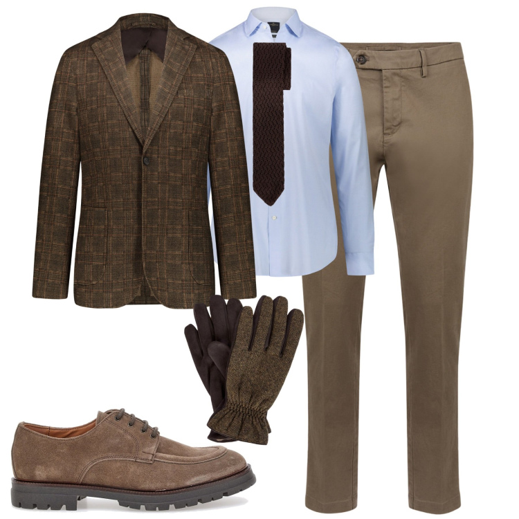Outfit uomo - La giacca con stampa geometrica. Stile Trendy per Tutti i giorni. Abbinamento con camicie, giacche, pantaloni chino, guanti, scarpe stringate, cravatte.