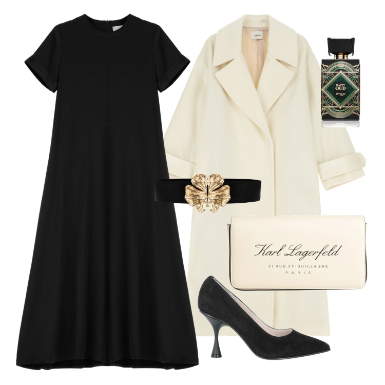 Outfit donna - L\'abito passepartout!. Stile Chic per Serata fuori. Abbinamento con décolleté, borse a mano, profumi, cinture, cappotti, vestiti.