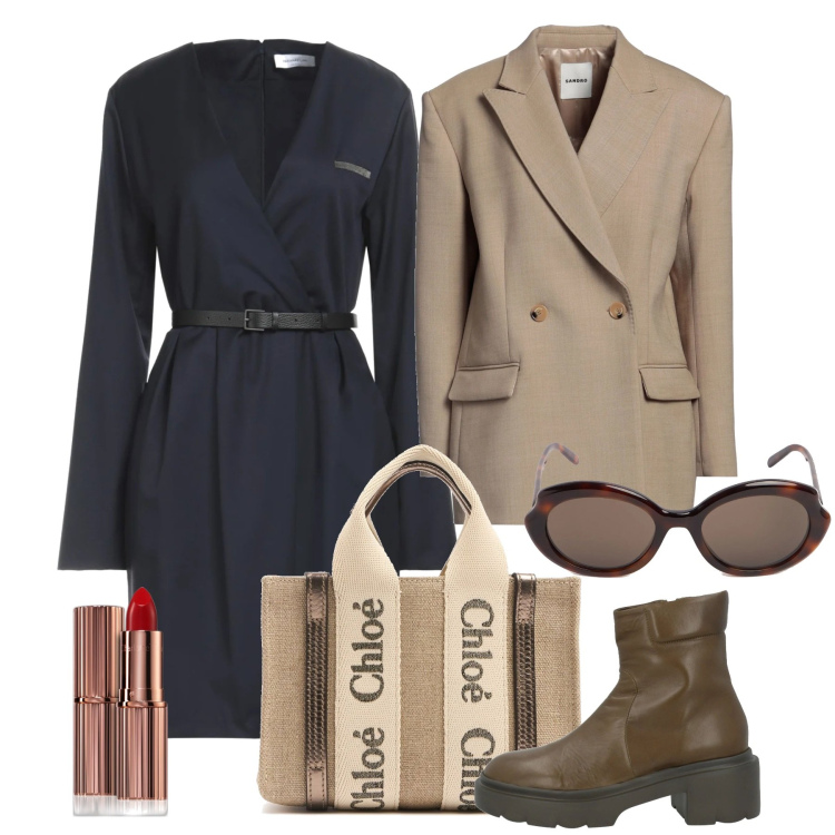 Outfit donna - L\'abito passpartout - @Laloba. Stile Bon Ton per Ufficio. Abbinamento con blazer, vestiti corti, stivaletti, rossetti, borse a mano, occhiali da sole.