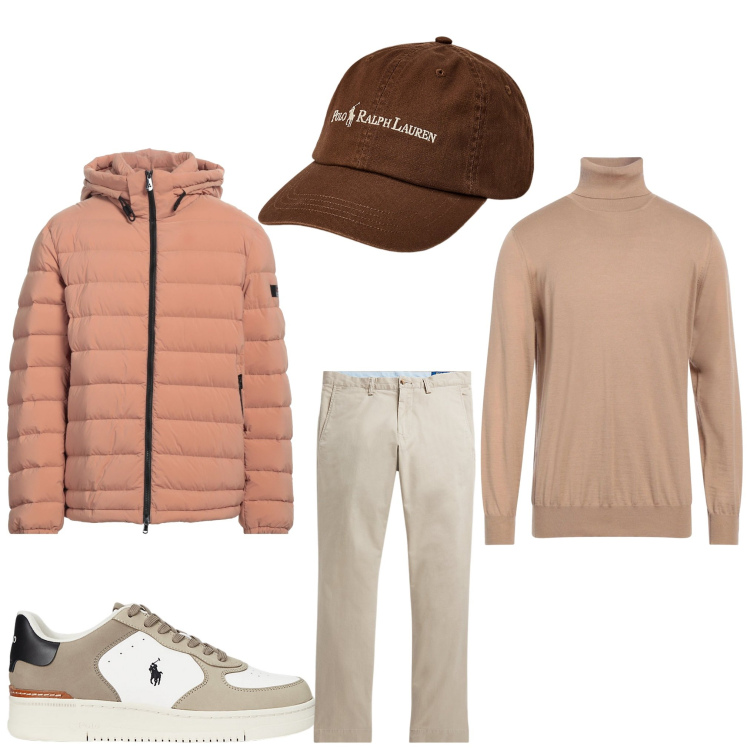 Outfit uomo - Sneakers. Stile Casual per Tutti i giorni. Abbinamento con maglieria, piumini, pantaloni, sneakers, cappelli.
