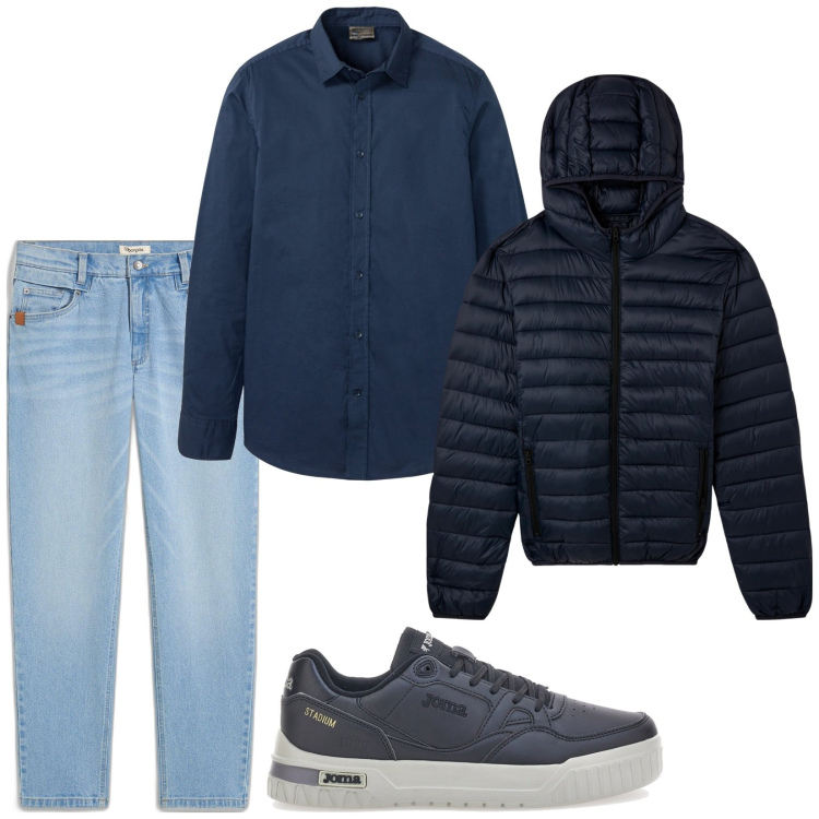 Outfit uomo - Casual in jeans. Stile Casual per Tutti i giorni. Abbinamento con camicie, jeans, giacche, sneakers.