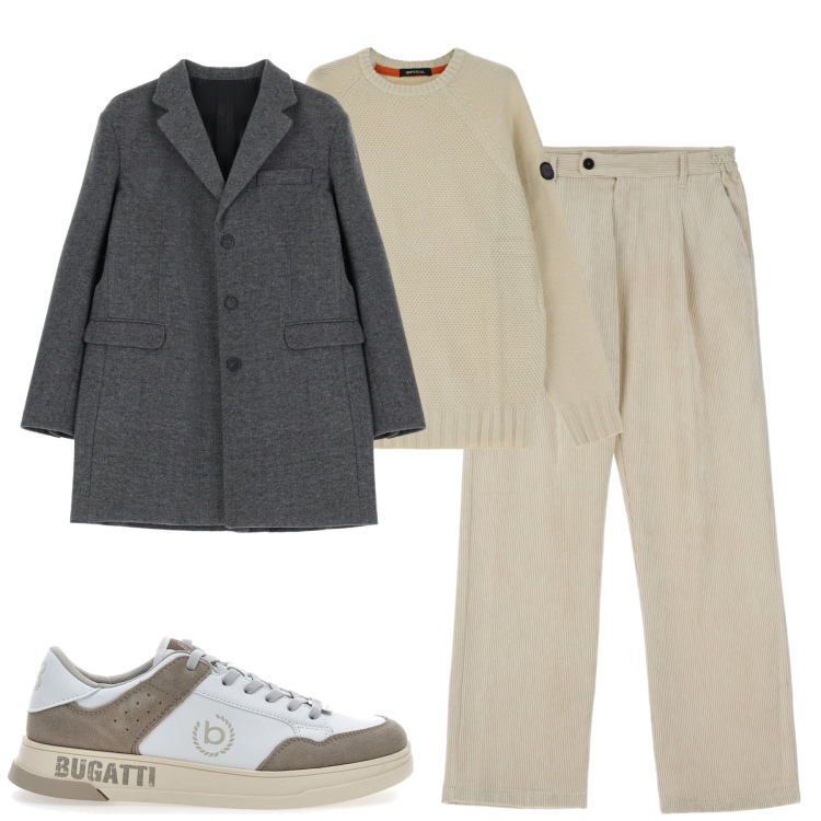 Outfit uomo - City. Stile Urban per Tutti i giorni. Abbinamento con pantaloni, cappotti, maglieria, sneakers.