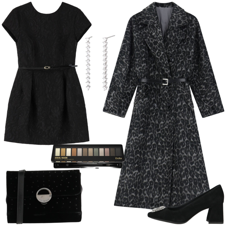 Outfit donna - L\'abito passepartout - @Laloba. Stile Chic per Serata fuori. Abbinamento con décolleté, borse a tracolla, ombretti, orecchini, cappotti, vestiti corti.