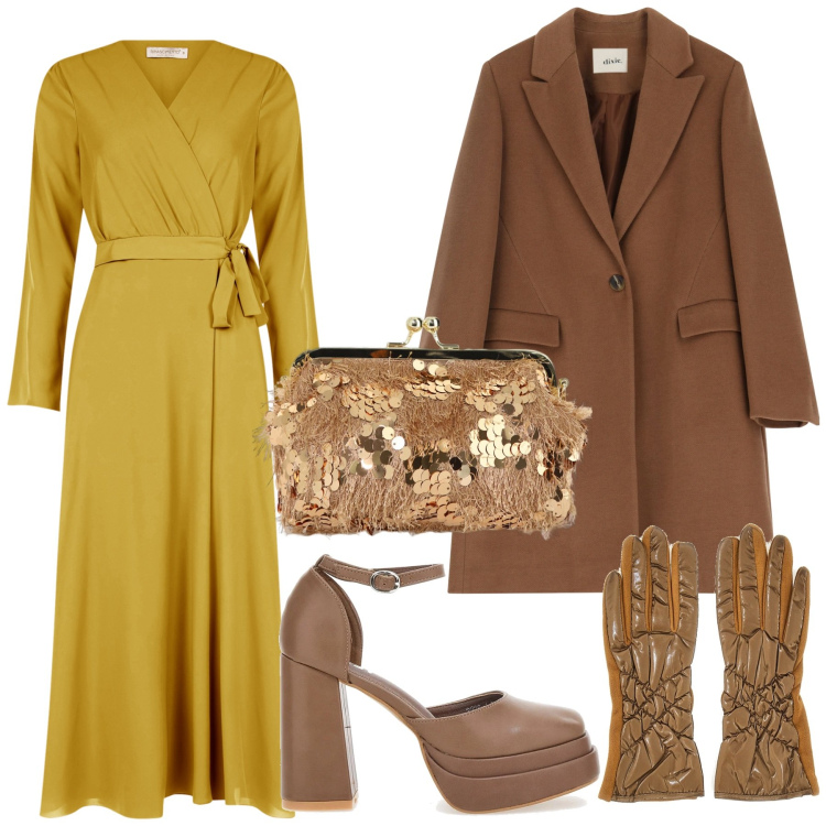 Outfit donna - Elegante coi guanti. Stile Bon Ton per Serata fuori. Abbinamento con vestiti chemisier, borse a spalla, cappotti, décolleté, guanti.