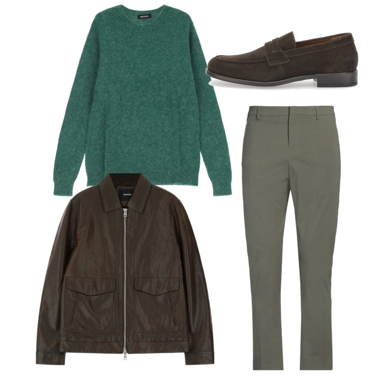 Outfit uomo - Mocassini camosciati. Stile Casual per Tutti i giorni. Abbinamento con pantaloni chino, giacche, maglieria, scarpe stringate.
