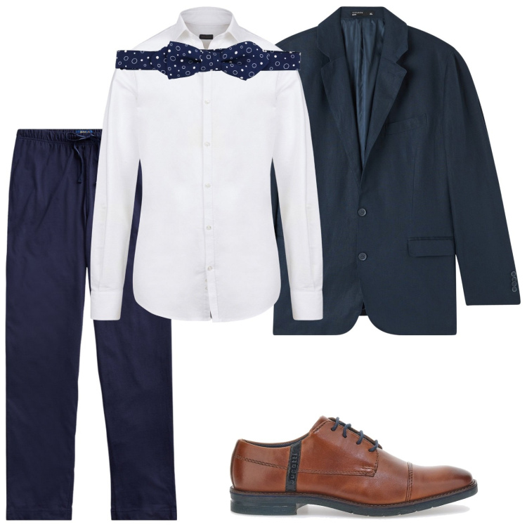 Outfit uomo - Pattern geometrici. Stile Trendy per Serata speciale. Abbinamento con cravatte, giacche, pantaloni, scarpe stringate, camicie.