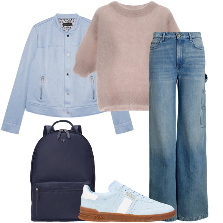 Outfit donna - I jeans cargo. Stile Casual per Tutti i giorni. Abbinamento con maglieria, sneakers, zaini, jeans, blazer.