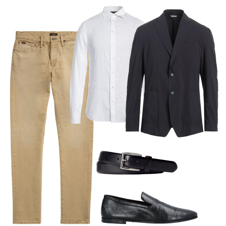 Outfit uomo - So chic. Stile Trendy per Tutti i giorni. Abbinamento con camicie, giacche, scarpe stringate, jeans, cinture.