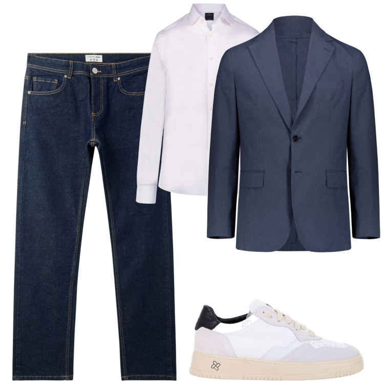 Outfit uomo - City. Stile Urban per Tutti i giorni. Abbinamento con jeans, sneakers, camicie, giacche.