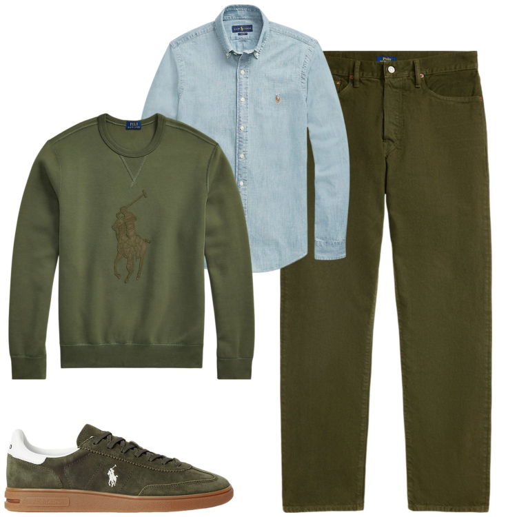 Outfit uomo - City. Stile Casual per Tutti i giorni. Abbinamento con sneakers, camicie, felpe, jeans dritti.