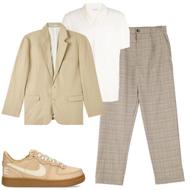 Outfit uomo - Total look #2061487. Stile Urban per Tutti i giorni. Abbinamento con polo, giacche, pantaloni, sneakers.