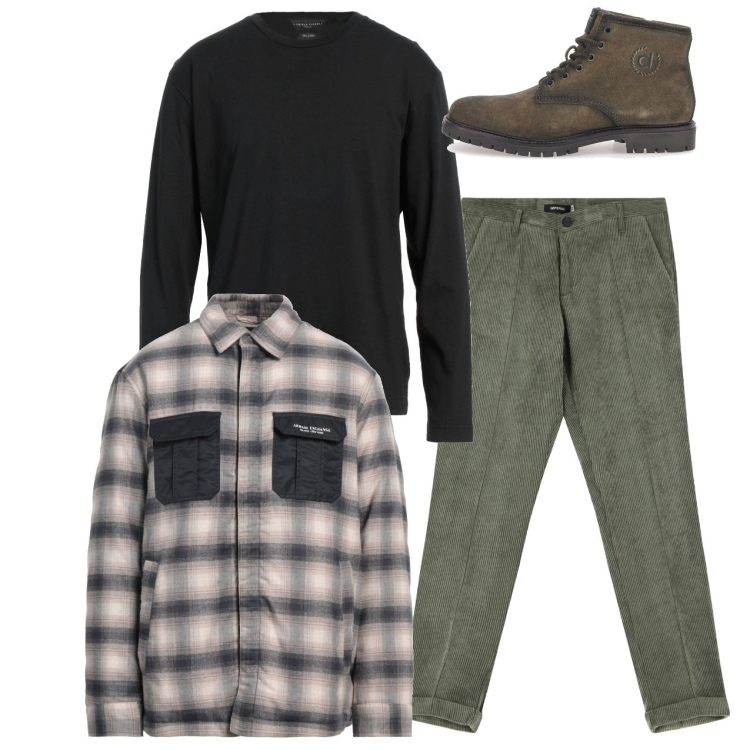 Outfit uomo - Febbraio. Stile Casual per Tutti i giorni. Abbinamento con giacche, t-shirt, pantaloni, stivali e stivaletti.