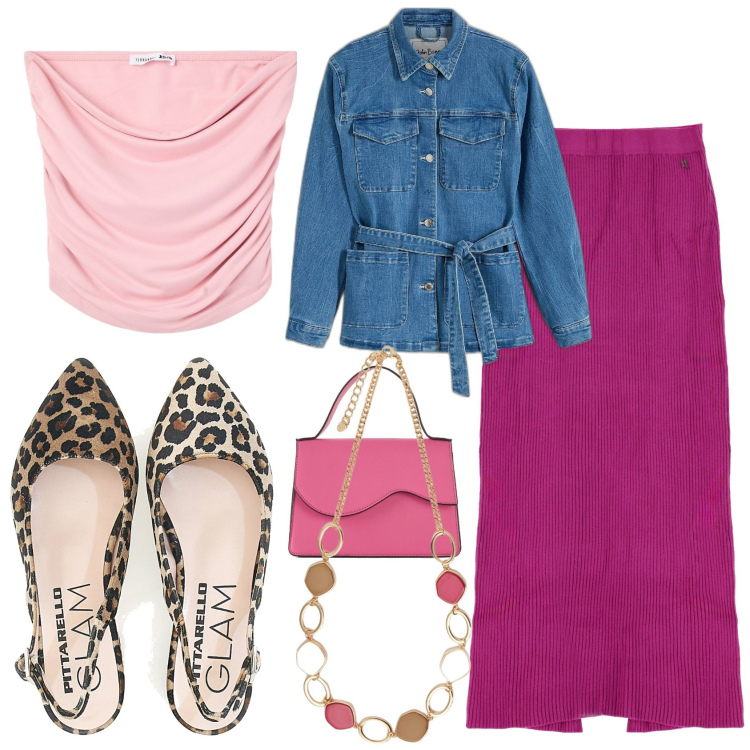 Outfit donna - Outfit colorati @pamela. Stile Glamour per Tutti i giorni. Abbinamento con blazer, borse a tracolla, top, gonne lunghe, ballerine, collane.