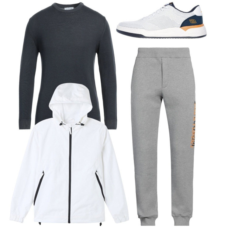 Outfit uomo - City. Stile Casual per Tutti i giorni. Abbinamento con pantaloni, pullovers, giacche, sneakers.
