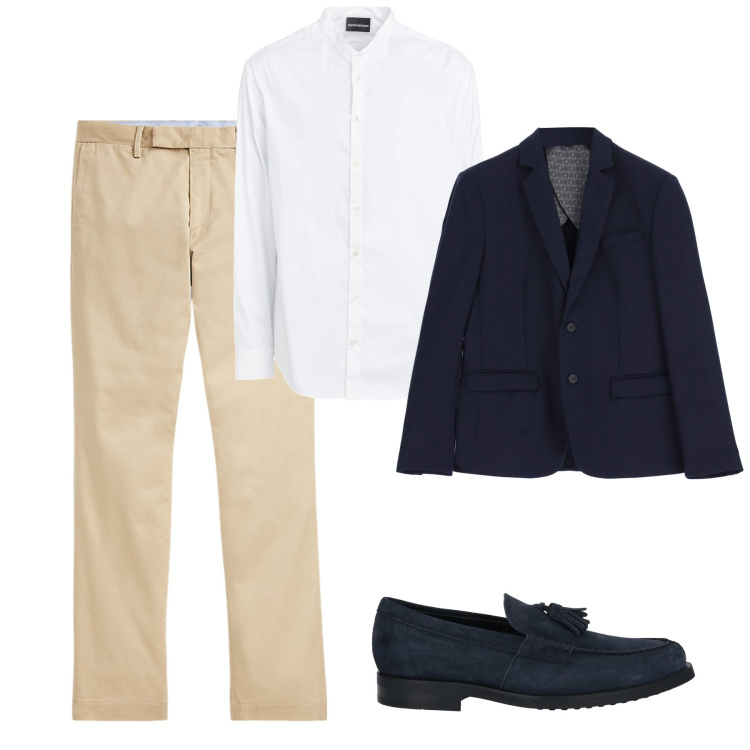 Outfit uomo - City. Stile Urban per Tutti i giorni. Abbinamento con camicie, scarpe stringate, giacche, pantaloni chino.