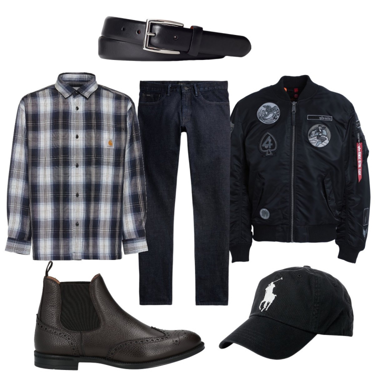 Outfit uomo - Biker rock. Stile Biker Rock per Tutti i giorni. Abbinamento con stivali e stivaletti, giacche, cappelli, cinture, jeans, camicie.