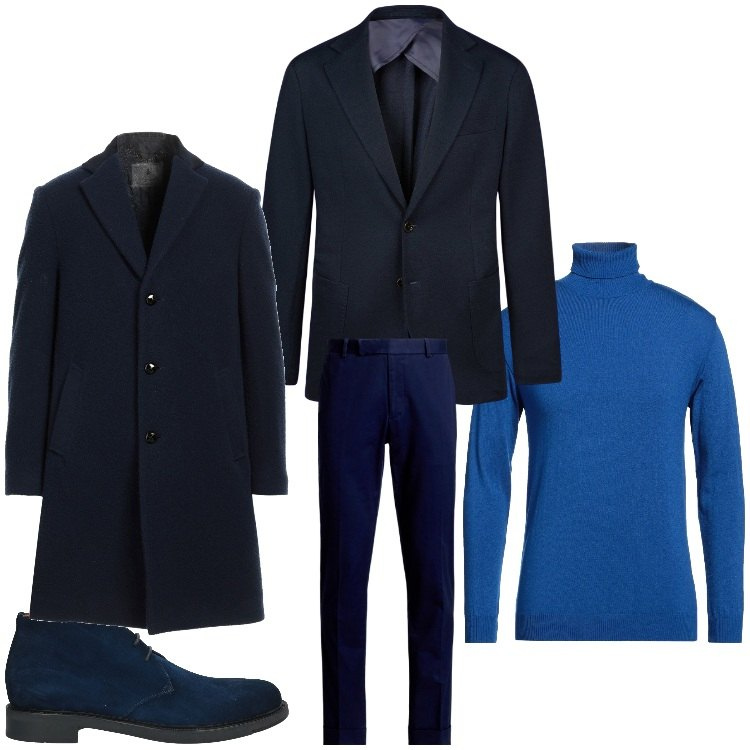 Outfit uomo - Skyfall. Stile Business/Elegante per Serata speciale. Abbinamento con stivali e stivaletti, maglieria, cappotti, pantaloni chino, giacche.