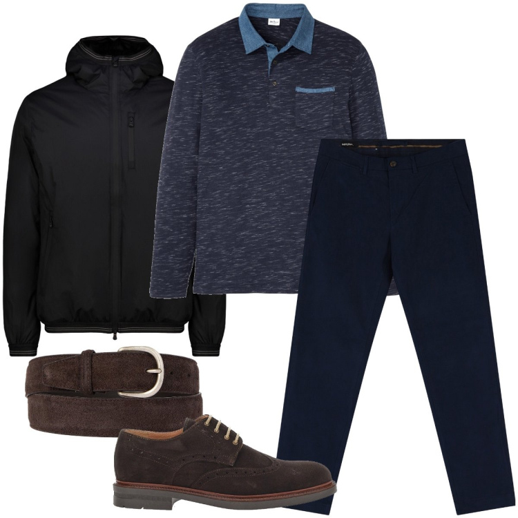Outfit uomo - Accessori scamosciati. Stile Urban per Serata speciale. Abbinamento con polo, pantaloni chino, giacche, cinture, scarpe stringate.