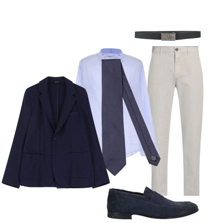 Outfit uomo - Cerimonia in Municipio. Stile Business/Elegante per Cerimonia. Abbinamento con pantaloni chino, cinture, scarpe stringate, cravatte, camicie, giacche.