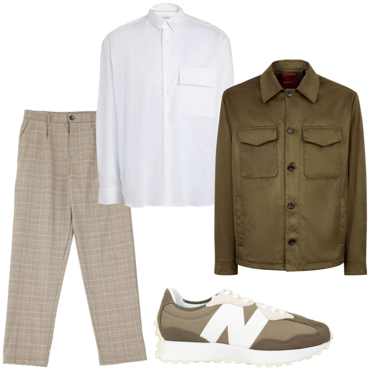 Outfit uomo - Total look #2063628. Stile Casual per Tutti i giorni. Abbinamento con sneakers, camicie, pantaloni, giacche.