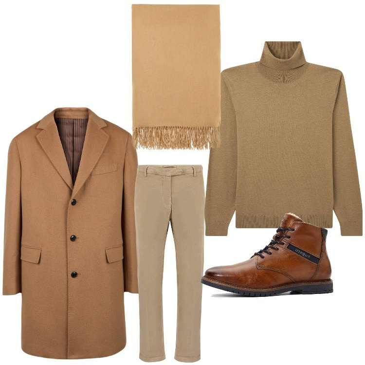 Outfit uomo - Mister eleganza. Stile Business/Elegante per Serata speciale. Abbinamento con stivali e stivaletti, maglieria, sciarpe, cappotti, pantaloni.
