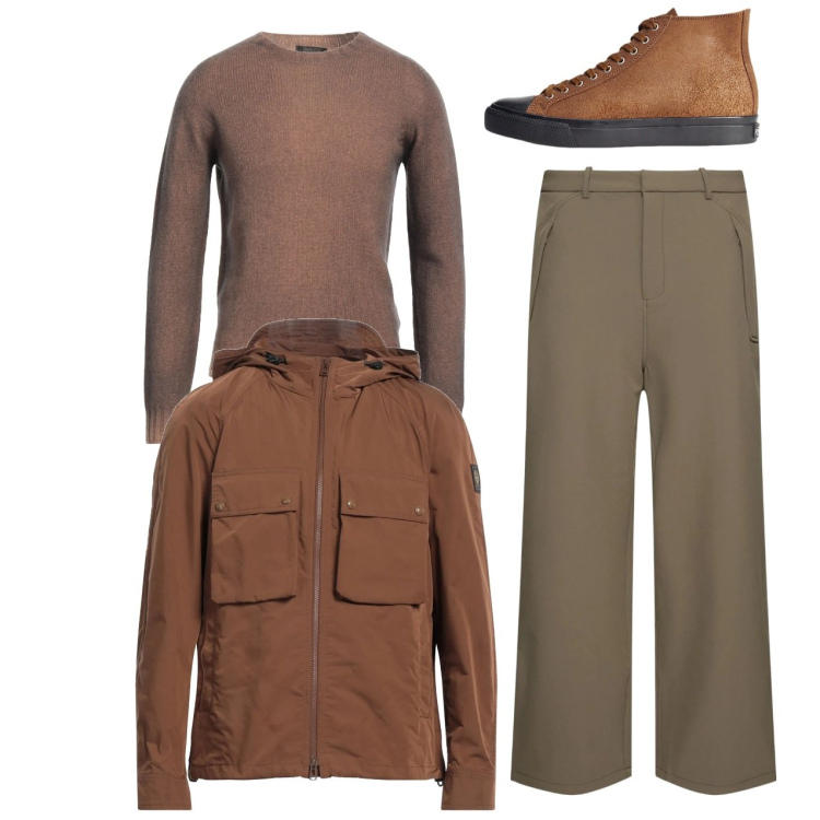 Outfit uomo - City. Stile Casual per Tutti i giorni. Abbinamento con pullovers, giacche, sneakers, pantaloni.