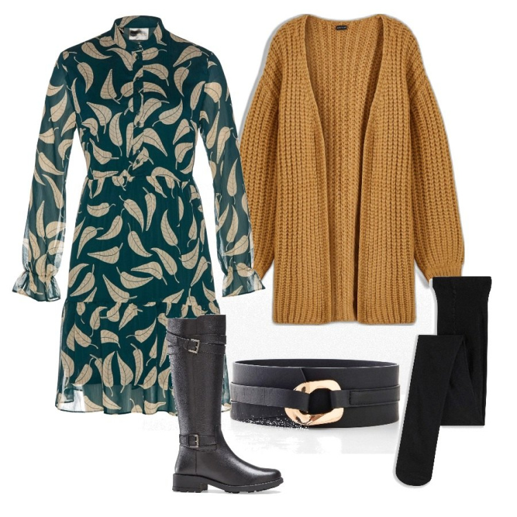 Outfit donna - bonprix - Focus on: Essentials. Stile Casual per Tutti i giorni. Abbinamento con stivali, cinture, vestiti, cardigans, calzini.