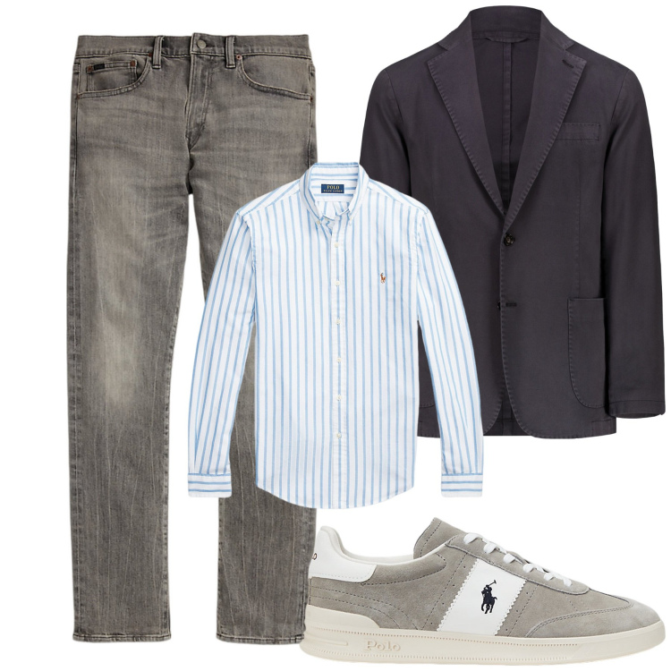 Outfit uomo - Casual chic. Stile Casual per Tutti i giorni. Abbinamento con camicie, jeans, sneakers, giacche.