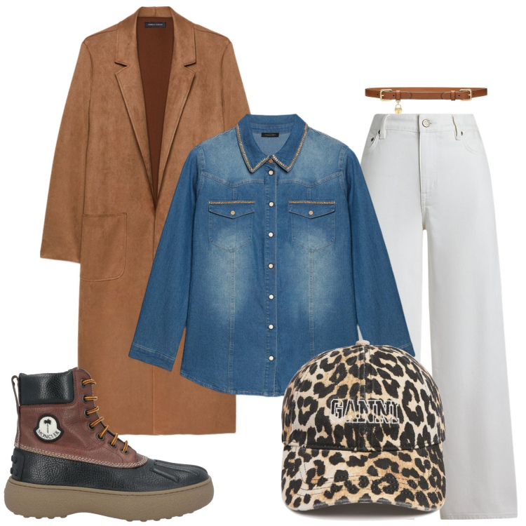 Outfit donna - Strangers in the strange land. Stile Trendy per Tutti i giorni. Abbinamento con stivaletti, jeans, cinture, trench, camicie, cappelli.