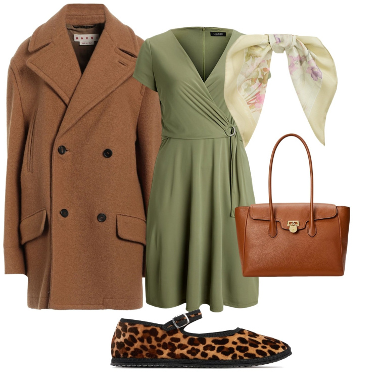 Outfit donna - Per oggi niente tacchi. per Ufficio. Abbinamento con cappotti, borse a mano, foulard, vestiti midi/longuette, ballerine.