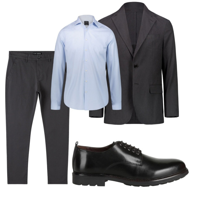 Outfit uomo - Total look #2064561. Stile Business/Elegante per Ufficio. Abbinamento con scarpe stringate, pantaloni chino, giacche, camicie.