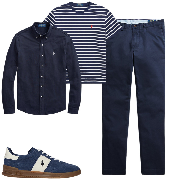 Outfit uomo - City. Stile Casual per Tutti i giorni. Abbinamento con pantaloni, camicie, t-shirt, sneakers.