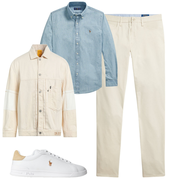 Outfit uomo - City. Stile Casual per Tutti i giorni. Abbinamento con giacche, sneakers, pantaloni, camicie.