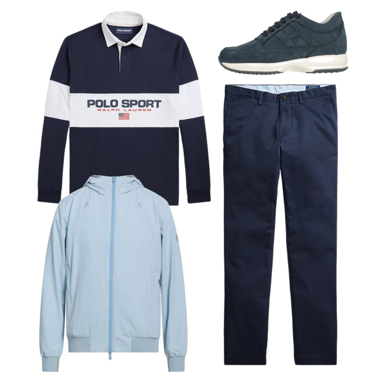 Outfit uomo - City. Stile Casual per Tutti i giorni. Abbinamento con giacche, sneakers, pantaloni, maglieria.