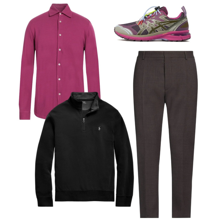 Outfit uomo - City. Stile Casual per Tutti i giorni. Abbinamento con camicie, pantaloni, pullovers, sneakers.