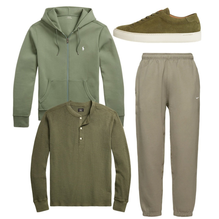 Outfit uomo - City. Stile Casual per Tutti i giorni. Abbinamento con felpe, t-shirt, sneakers, pantaloni.