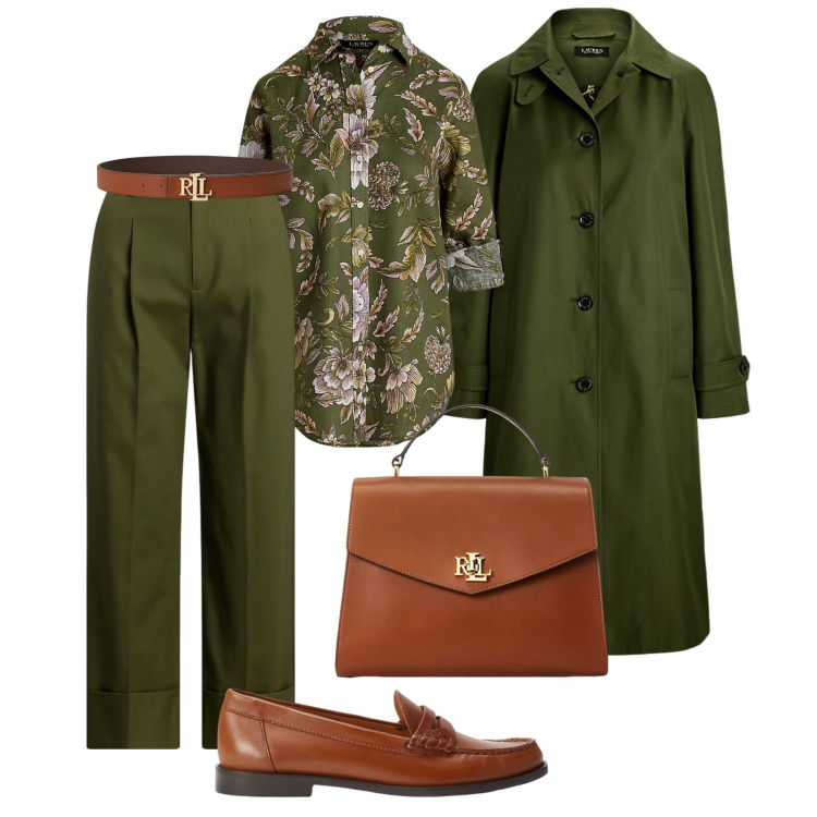 Outfit donna - Colori della terra H24 - @laurafo. Stile Glamour per Tutti i giorni. Abbinamento con cinture, borse a mano, mocassini, cappotti, pantaloni, camicie.