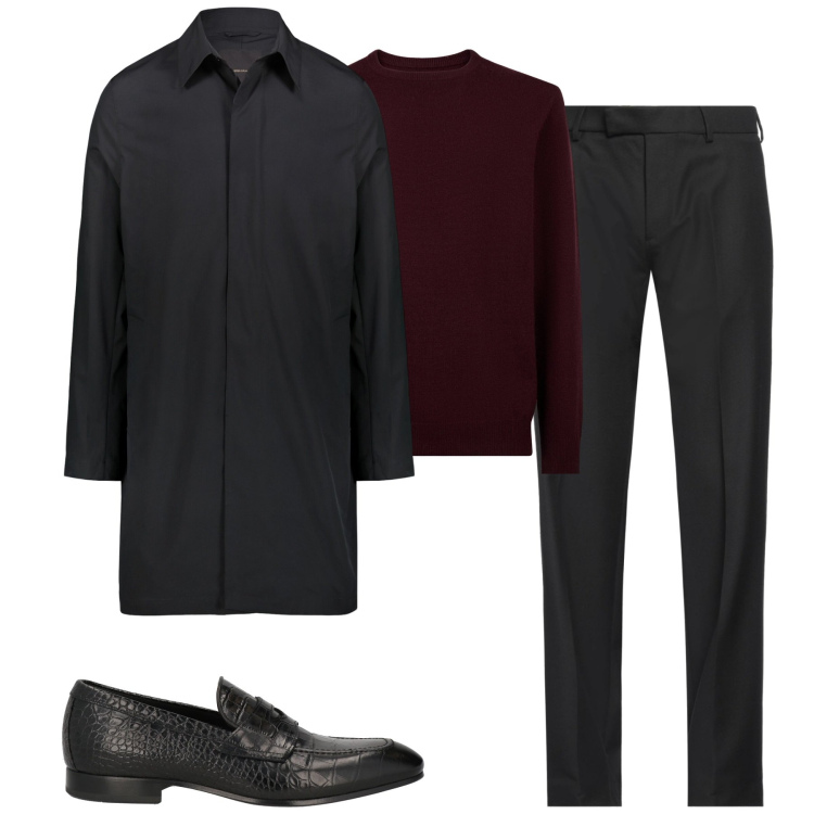 Outfit uomo - Total look #2064971. Stile Business/Elegante per Tutti i giorni. Abbinamento con pantaloni, scarpe stringate, giacche, maglieria.