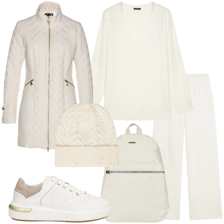 Outfit donna - Il mio colore preferito @danipoetessa73. Stile Basic per Scuola/Università. Abbinamento con blazer, sneakers, pantaloni, zaini, maglieria, cappelli.