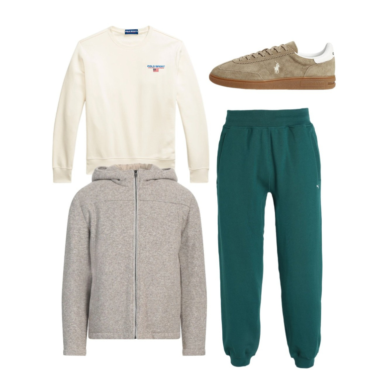 Outfit uomo - Saturday sport. Stile Urban per Sport. Abbinamento con giacche, pantaloni sportivi, sneakers, felpe.
