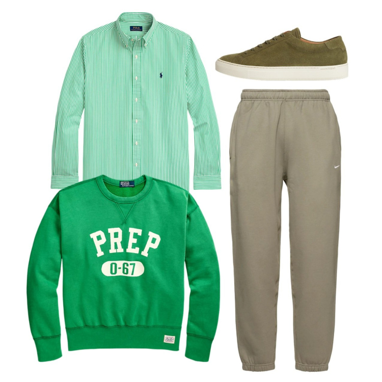 Outfit uomo - City. Stile Casual per Tutti i giorni. Abbinamento con camicie, sneakers, felpe, pantaloni.