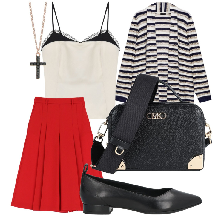 Outfit donna - Le scarpe comode. per Tutti i giorni. Abbinamento con ballerine, borse a tracolla, collane, pantaloni, top, cardigans.