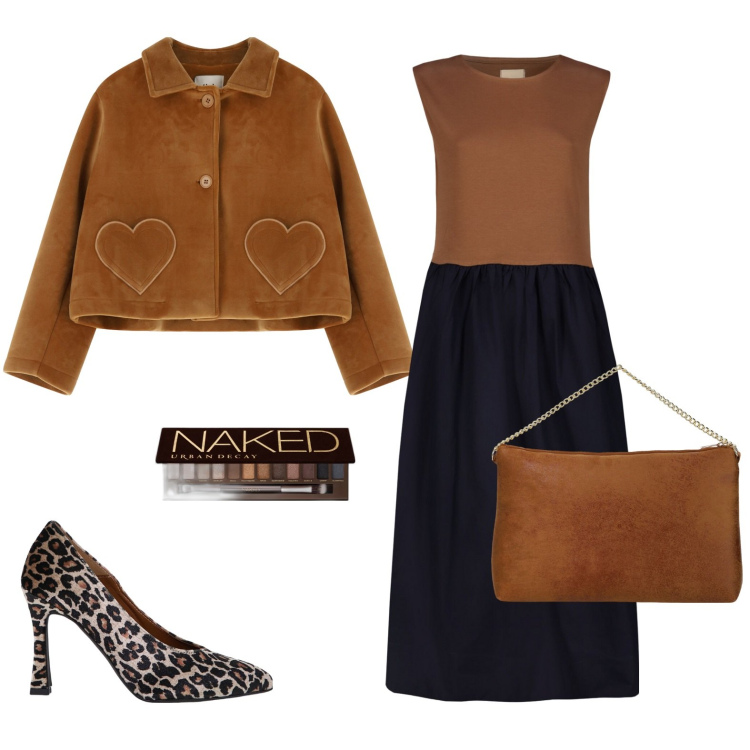 Outfit donna - Lovely brand. Stile Glamour per Serata fuori. Abbinamento con ombretti, décolleté, blazer, pochette, vestiti midi/longuette.