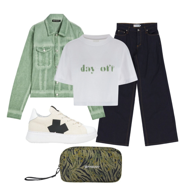 Outfit donna - City n.101. Stile Casual per Tutti i giorni. Abbinamento con sneakers, jeans, blazer, valigie, t-shirt.
